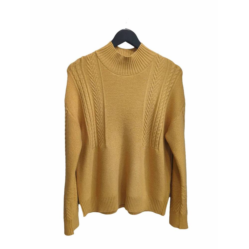 NEW COCO Y CLUB women's mock neck sweater in dijon